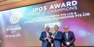 Award or recognition image for 2016: WIPO-IPOS Innovation Award for Engineering Innovation.