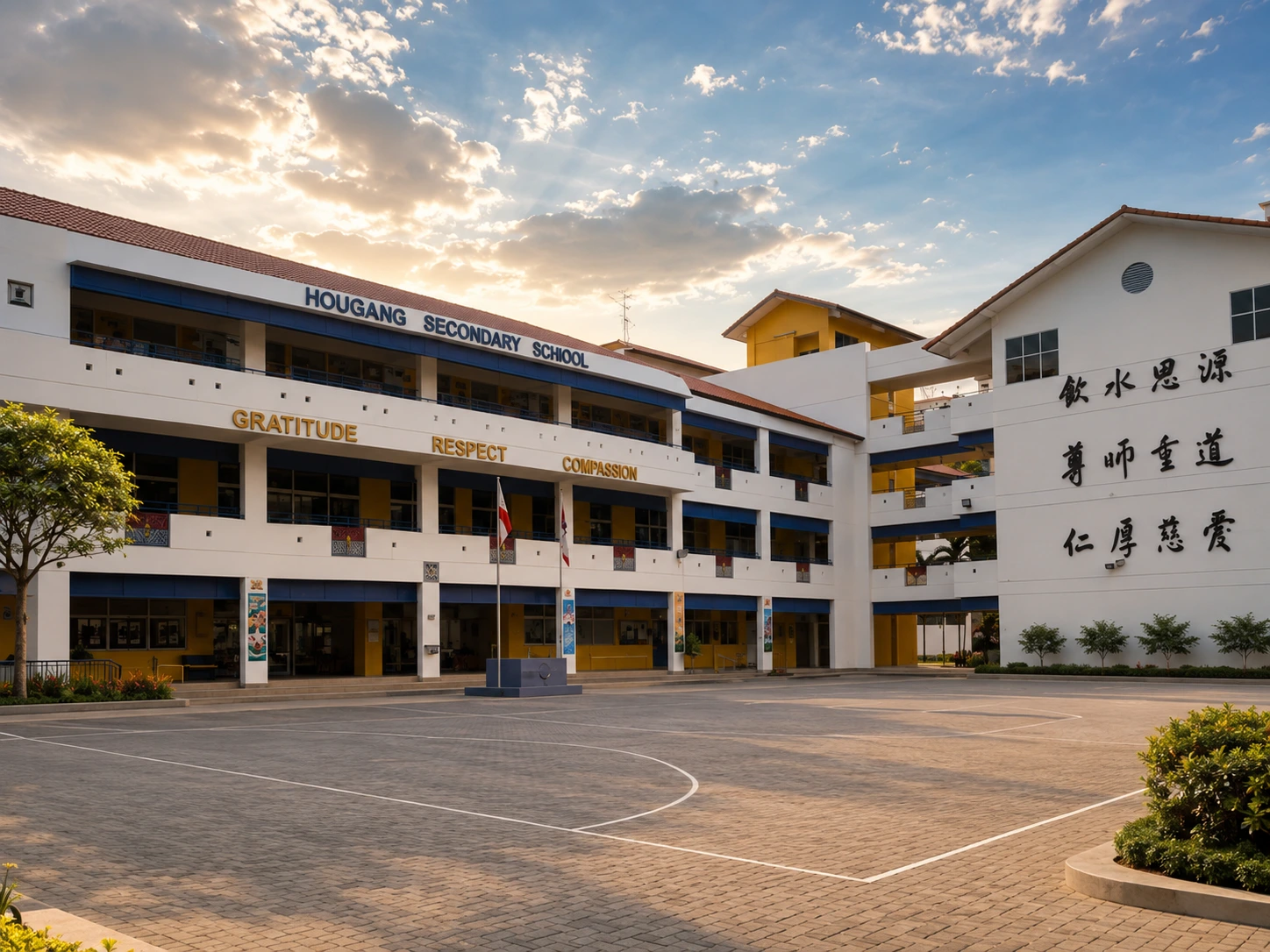 Cyclect integrated facilities management and maintenance portfolio reference for Hougang Secondary School in Singapore