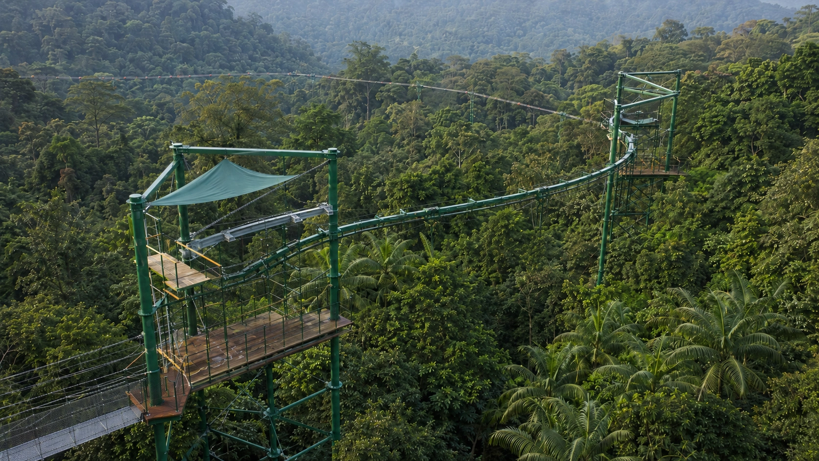 Cyclect meica engineering works portfolio reference for Mandai Canopy Rider Rainforest South in Singapore