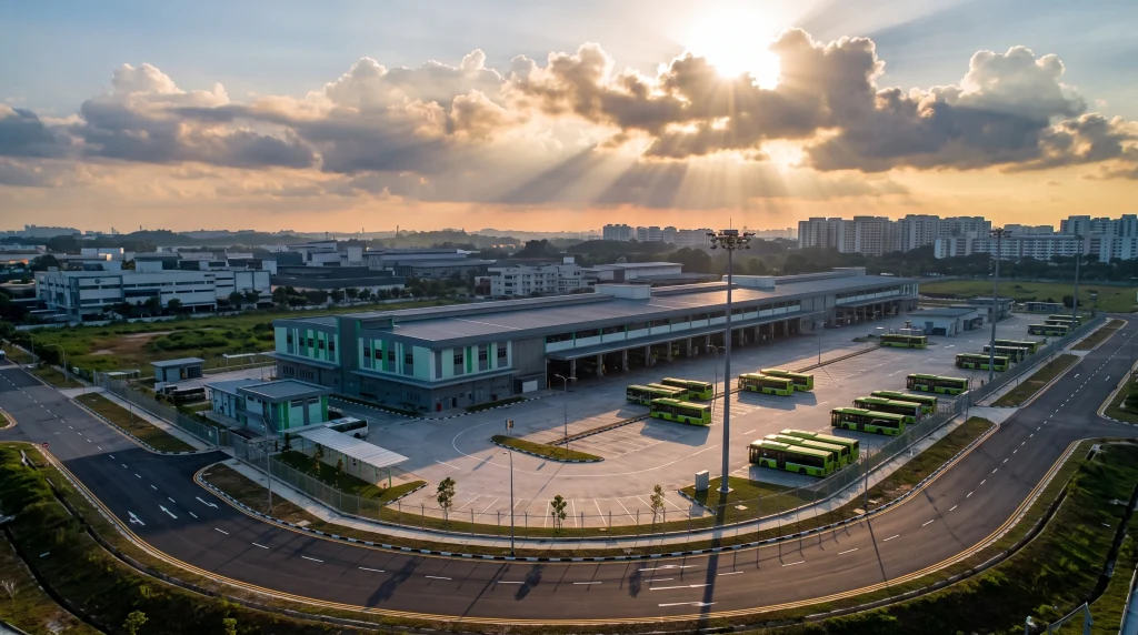 Cyclect integrated facilities management and maintenance portfolio reference for Tower Transit Bulim Bus Depot in Singapore