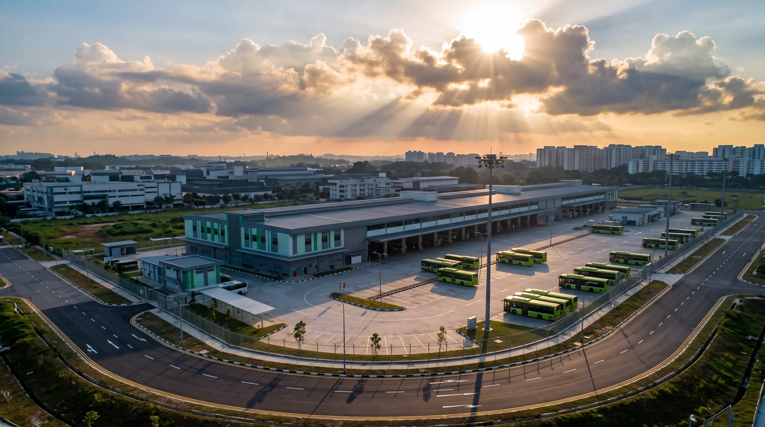 Cyclect integrated facilities management and maintenance portfolio reference for Tower Transit Bulim Bus Depot in Singapore